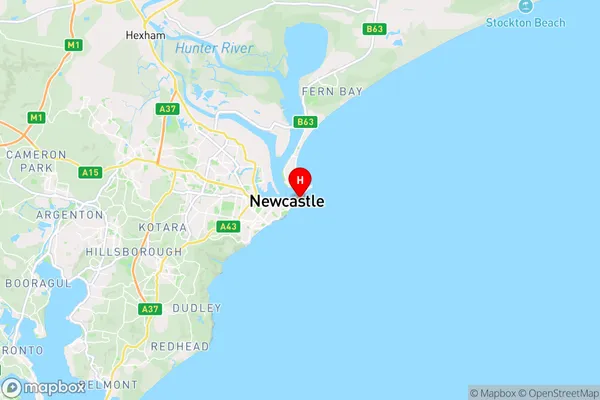 Newcastle East,New South Wales Area Map