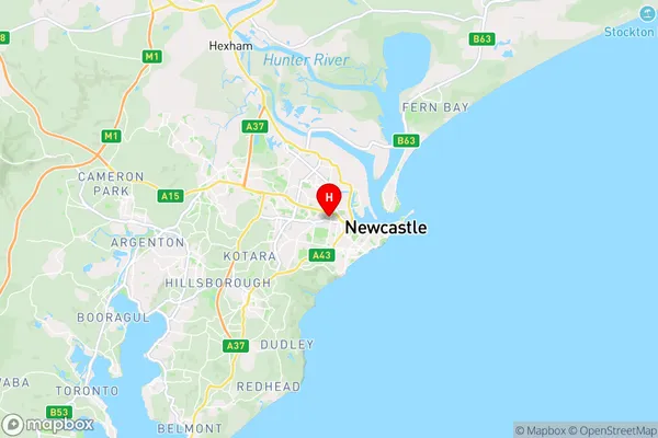 Hamilton,New South Wales Area Map