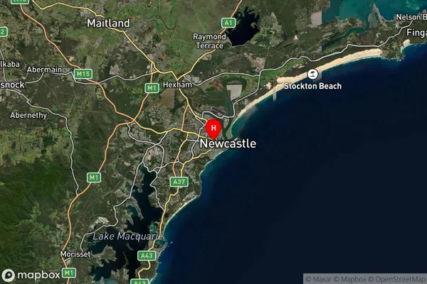 Hamilton East,New South Wales Satellite Map