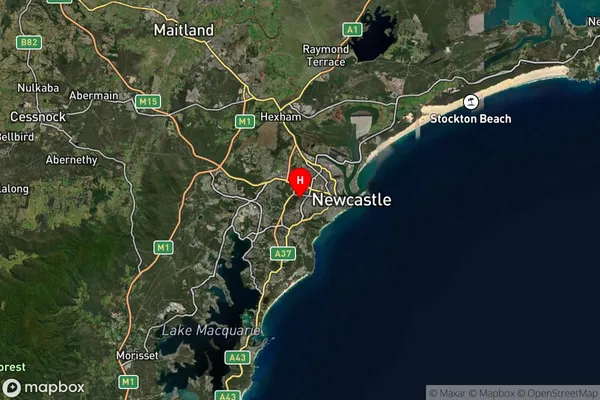 New Lambton,New South Wales Satellite Map