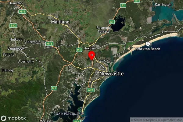 Shortland,New South Wales Satellite Map