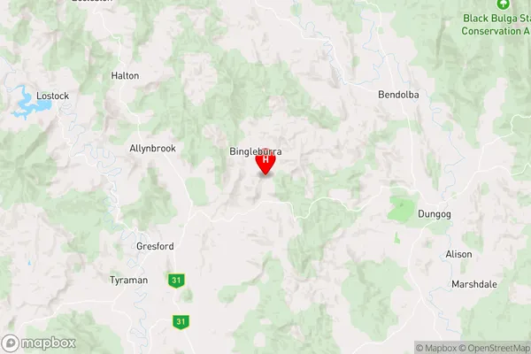 Bingleburra,New South Wales Area Map