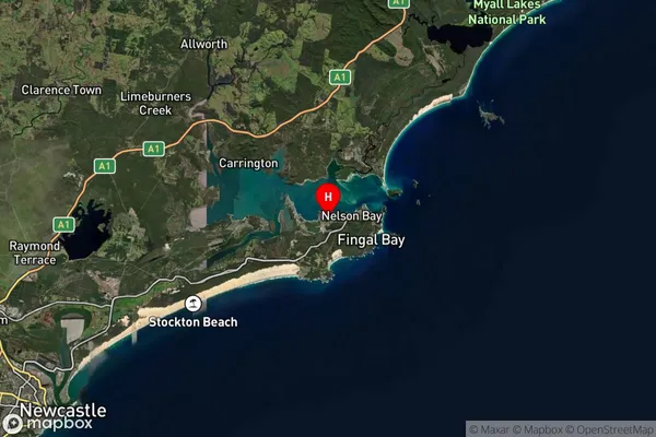 Corlette,New South Wales Satellite Map