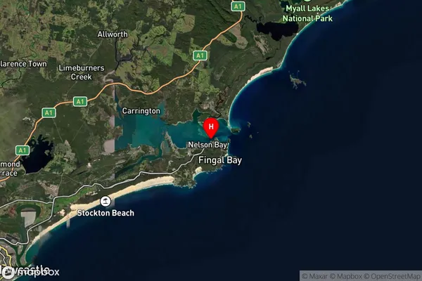 Nelson Bay,New South Wales Satellite Map