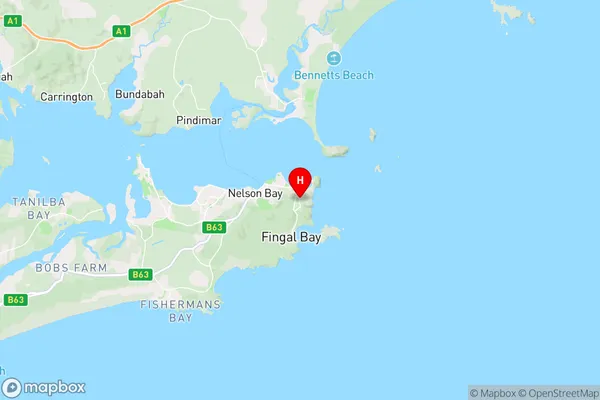 Shoal Bay,New South Wales Area Map