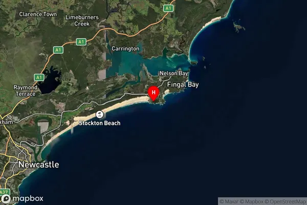 Fishermans Bay,New South Wales Satellite Map