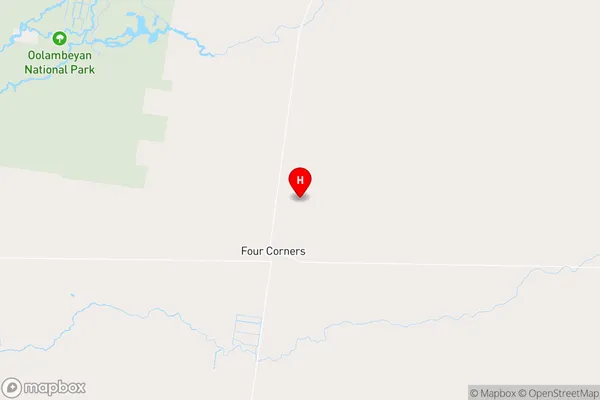 Four Corners,New South Wales Area Map