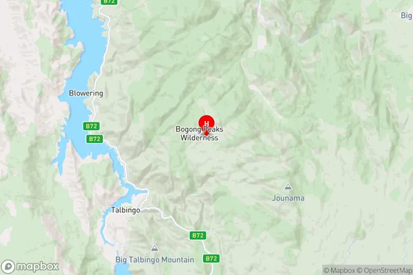 Bogong Peaks Wilderness,New South Wales Area Map