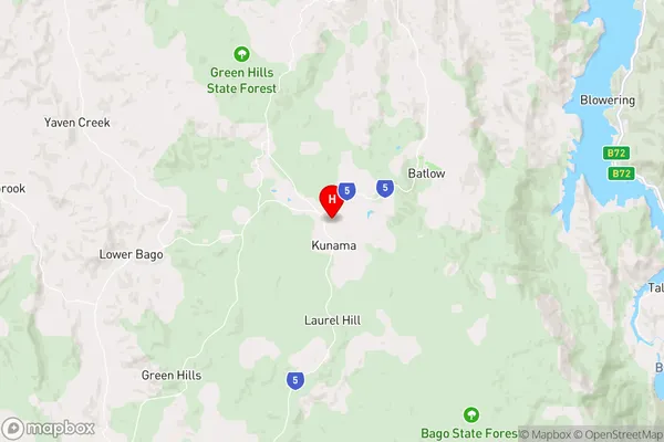 Kunama,New South Wales Area Map