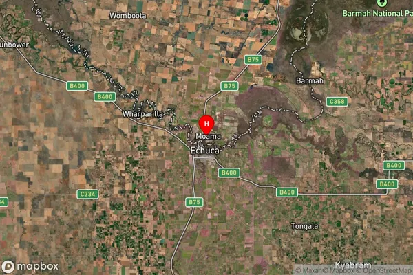 Moama,New South Wales Satellite Map