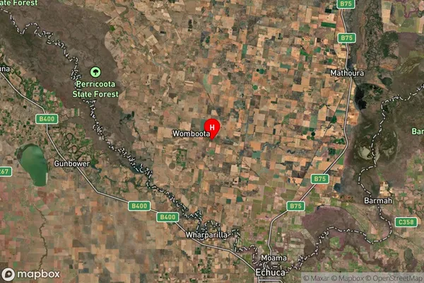 Womboota,New South Wales Satellite Map