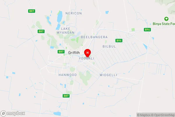 Griffith East,New South Wales Area Map