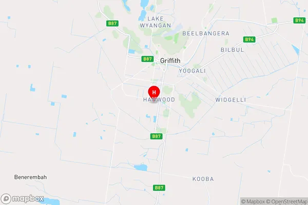 Hanwood,New South Wales Area Map