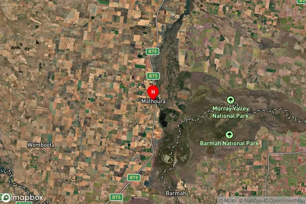 Mathoura,New South Wales Satellite Map