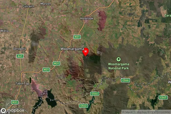 Woomargama,New South Wales Satellite Map