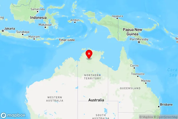 Tindal Raaf,Northern Territory Region Map