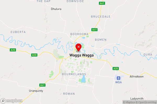 Wagga Wagga,New South Wales Area Map