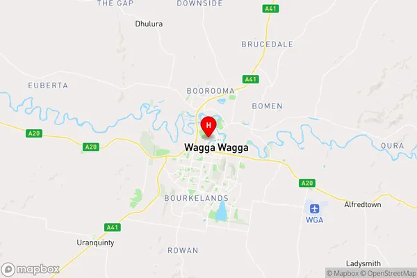 Wagga Wagga Bc,New South Wales Area Map