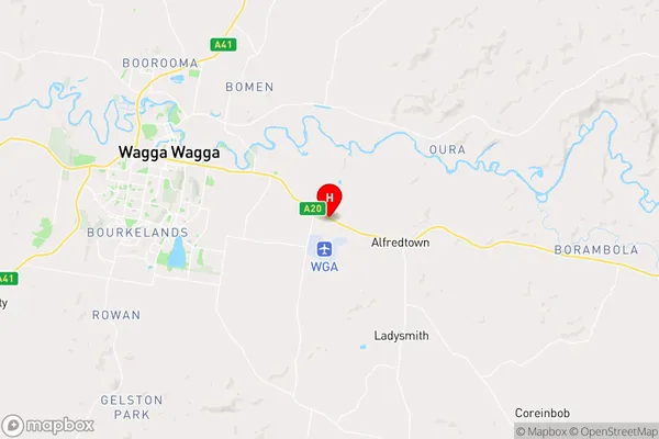 Wagga Wagga Raaf,New South Wales Area Map