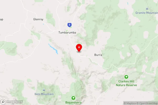 Burra,New South Wales Area Map