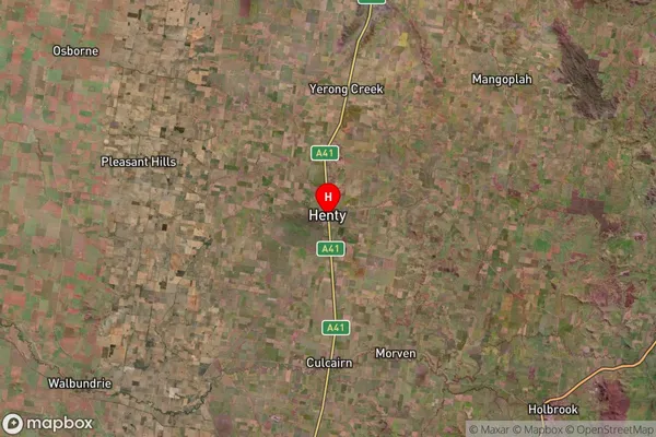 Henty,New South Wales Satellite Map