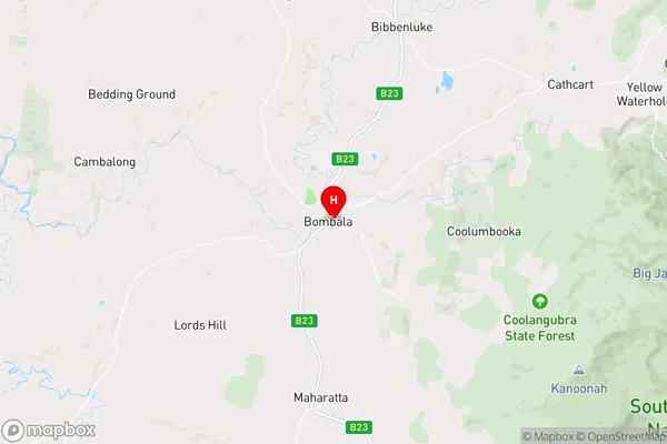 Bombala,New South Wales Area Map