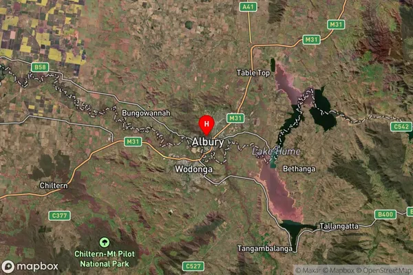 Albury,New South Wales Satellite Map