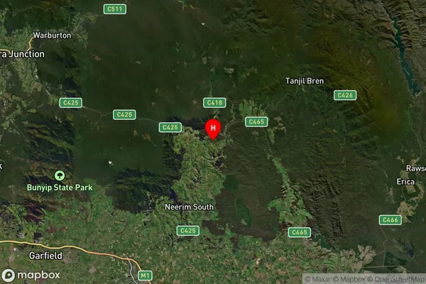 Neerim North,Victoria Satellite Map