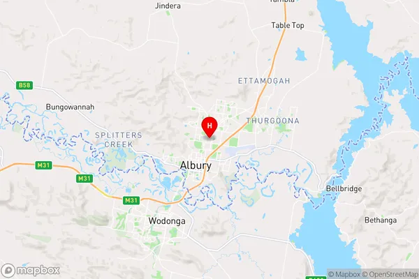 North Albury,New South Wales Area Map