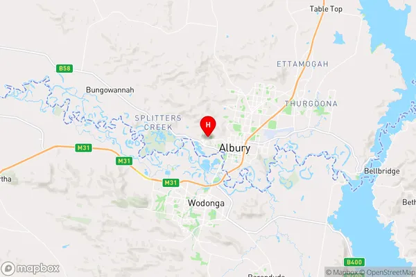 West Albury,New South Wales Area Map