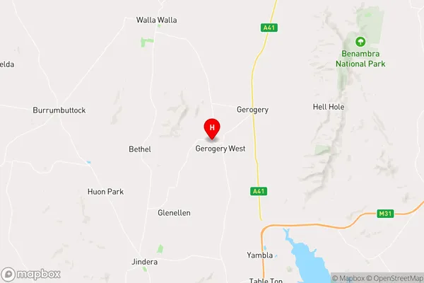 Gerogery,New South Wales Area Map