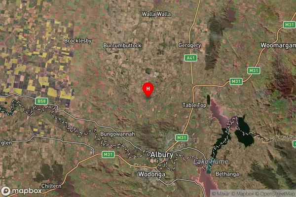 Jindera,New South Wales Satellite Map