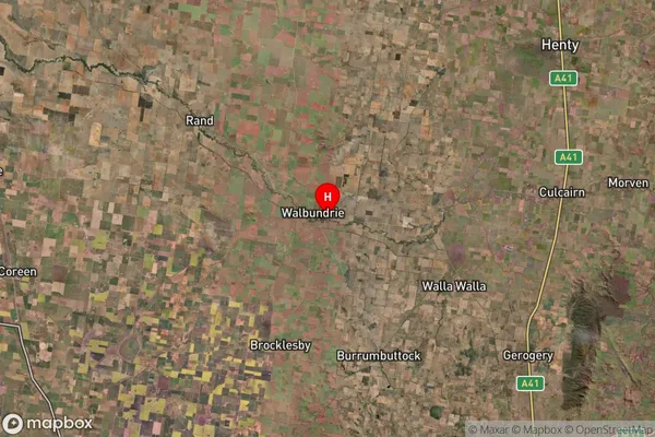 Walbundrie,New South Wales Satellite Map