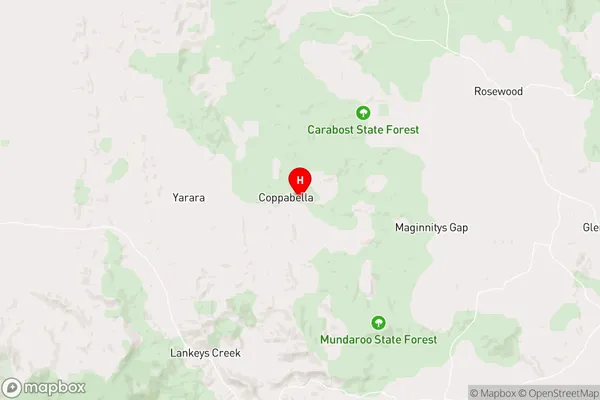 Coppabella,New South Wales Area Map