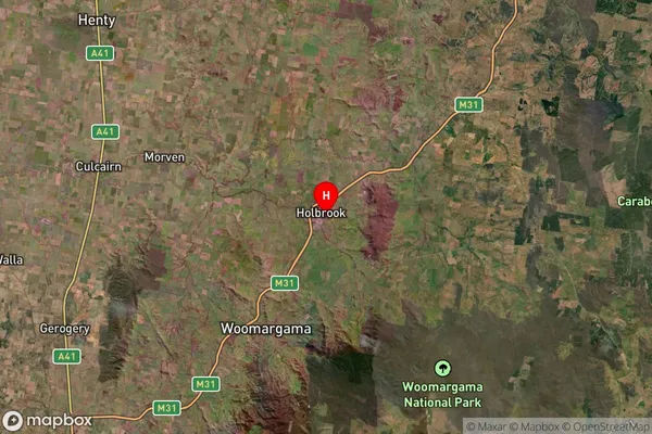 Holbrook,New South Wales Satellite Map