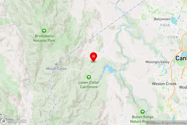 Uriarra Forest,Australian Capital Territory Area Map