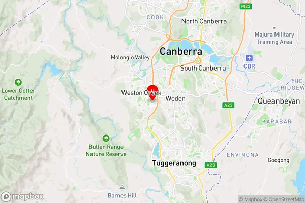 Waramanga,Australian Capital Territory Area Map