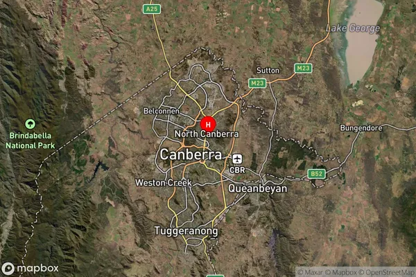 Braddon,Australian Capital Territory Satellite Map