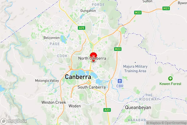 Braddon,Australian Capital Territory Area Map