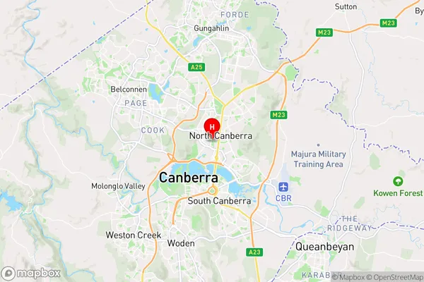 Turner,Australian Capital Territory Area Map