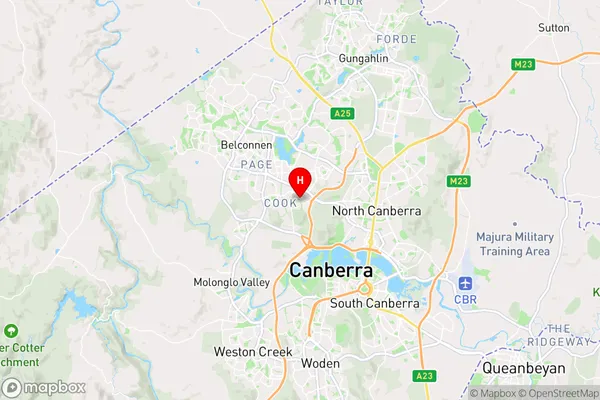 Aranda,Australian Capital Territory Area Map