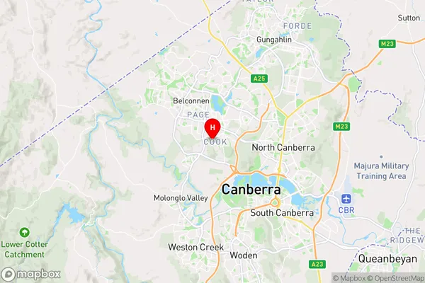 Cook,Australian Capital Territory Area Map