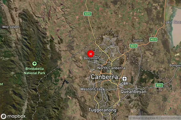 Scullin,Australian Capital Territory Satellite Map