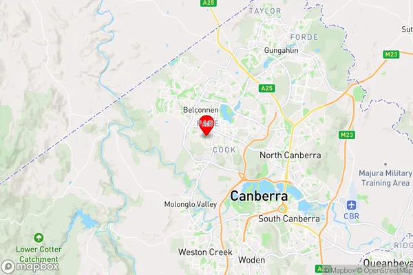 Weetangera,Australian Capital Territory Area Map