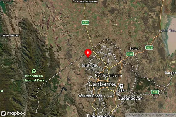 Charnwood,Australian Capital Territory Satellite Map