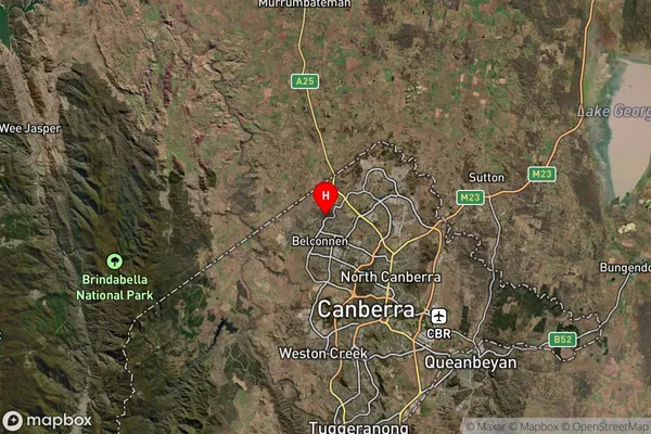 Flynn,Australian Capital Territory Satellite Map