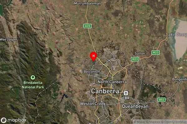 Fraser,Australian Capital Territory Satellite Map