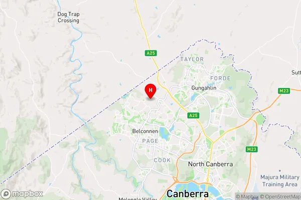 Fraser,Australian Capital Territory Area Map