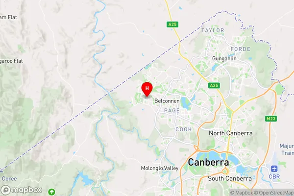 Holt,Australian Capital Territory Area Map