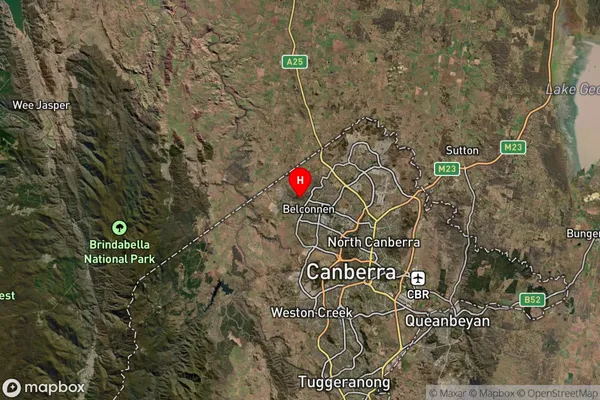 Latham,Australian Capital Territory Satellite Map